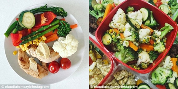 Bữa chính cả tuần của Tomczyk có thịt gà, thịt bò và các loại rau củ quả.