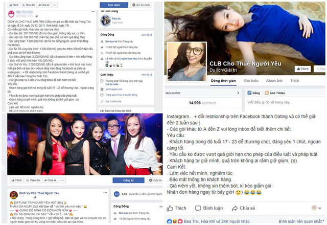 Những lời rao về dịch vụ này “nhan nhản” trên mạng. Ảnh chụp màn hình.