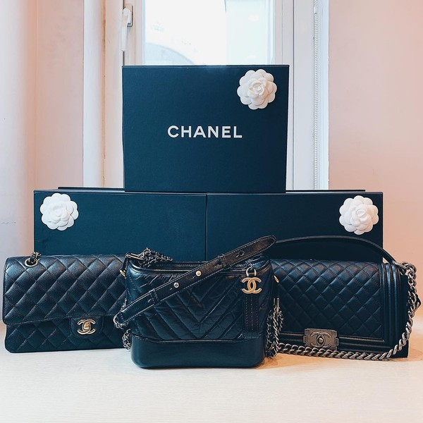 Bộ túi Chanel Quỳnh Anh được bạn trai tặng cách đây không lâu.