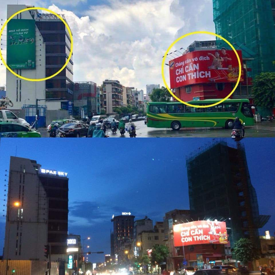 Pano quảng cáo của hãng M. đã biến mất.