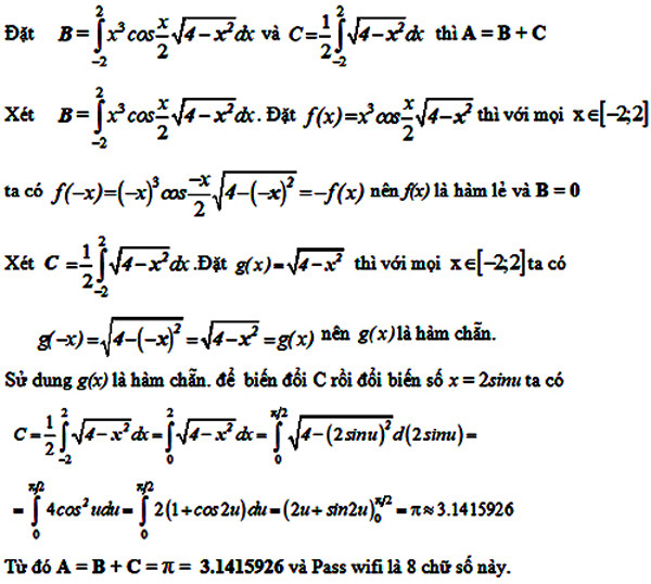 Đáp án và cách giải của thầy Trần Phương trên báo VnExpress.