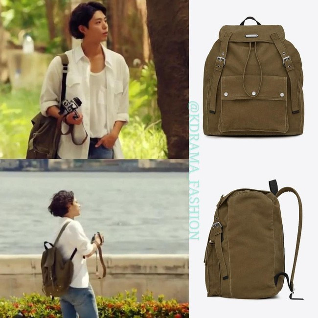 Tiếng là dành dụm tiết kiệm cả năm để có đủ tiền đi Cuba chơi một chuyến, nhưng có vẻ như Jin Hyuk để dành được hơi nhiều so với nhu cầu. Thế nên anh chàng mới sẵn sàng chi ra 1200 đô-la (khoảng 27 triệu đồng) mua hẳn ba lô của Saint Lauren đi du lịch thế này.