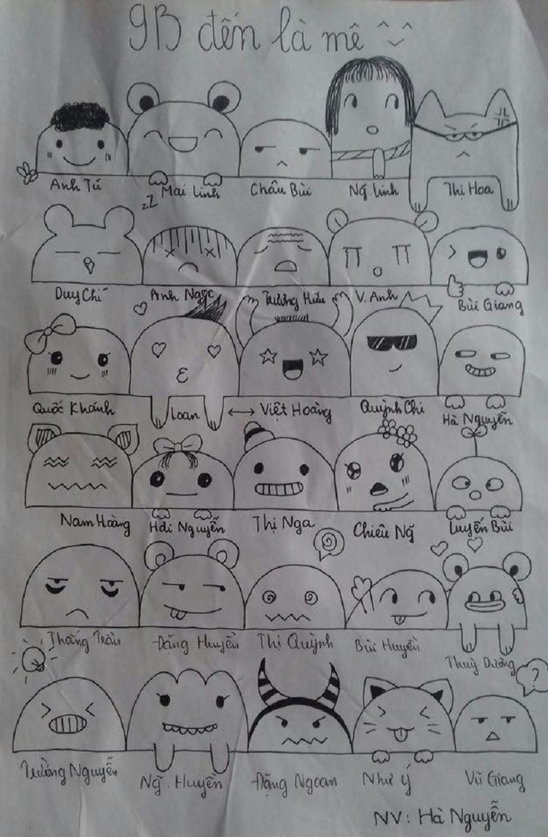 Nhìn chiếc sơ đồ này lại muốn "tan chảy" vì sự dễ thương.