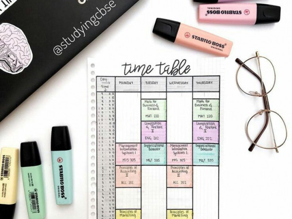 Thời khóa biểu hết buồn chán rồi đó (nguồn: IG @studyingcbse)