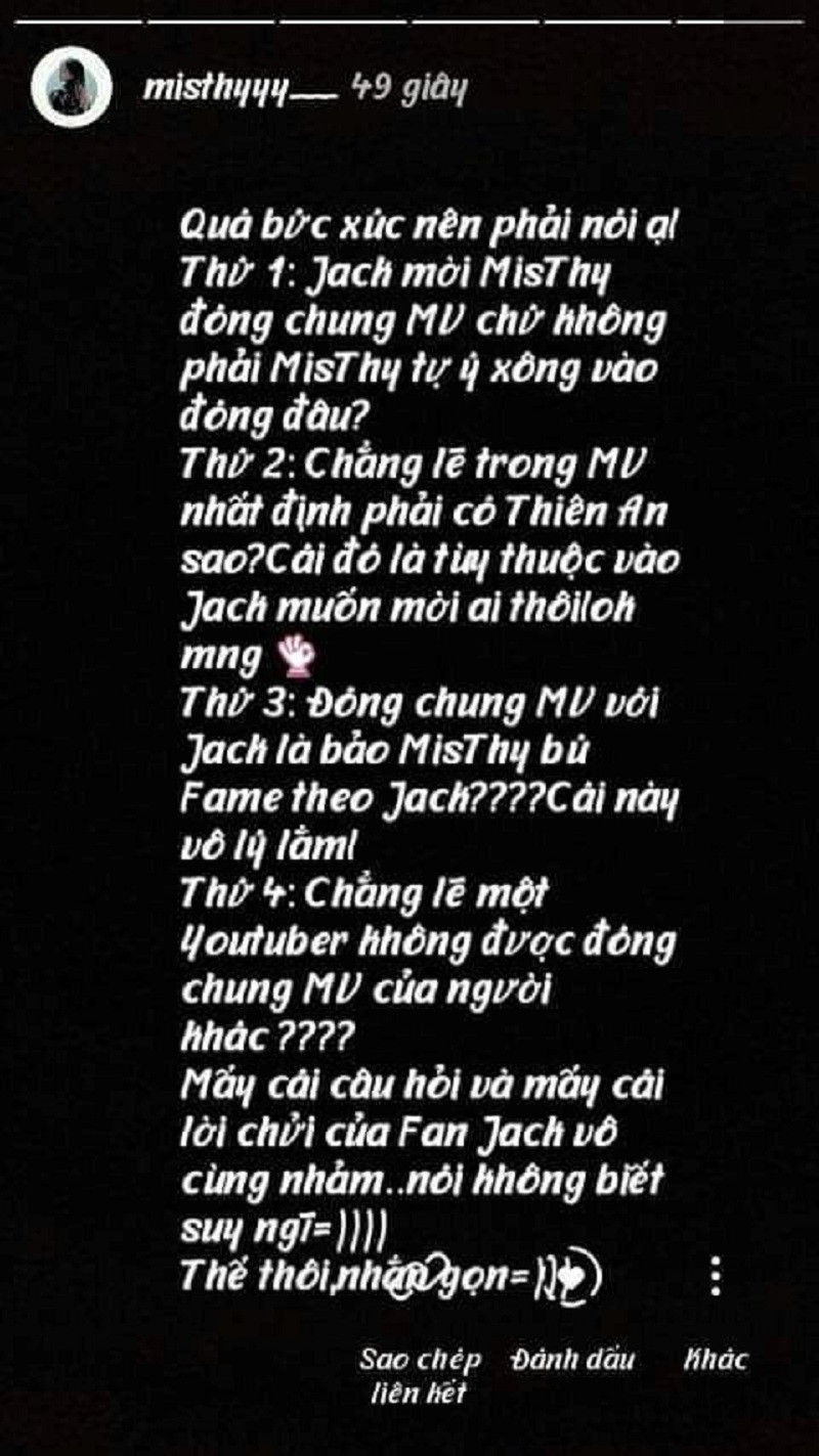 Bức ảnh "cà khịa" antifan được cho là bắt nguồn từ tài khoản Instagram của Misthy. Bức ảnh "cà khịa" antifan được cho là bắt nguồn từ tài khoản Instagram của Misthy.