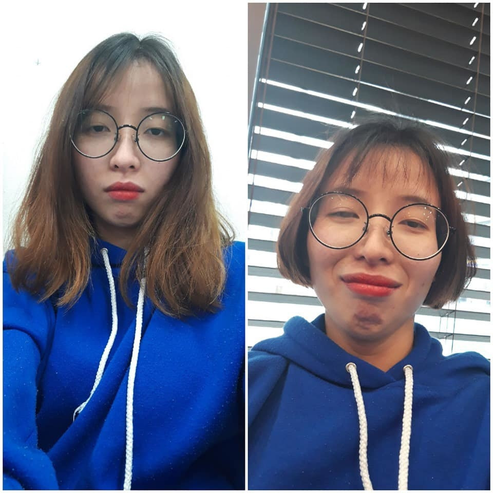 Mái tóc ngắn của cô nàng khiến nhiều cư dân mạng buồn thay...