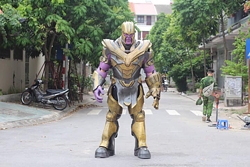 "Ác nhân" Thanos trong phim Avengers. "Ác nhân" Thanos trong phim Avengers.