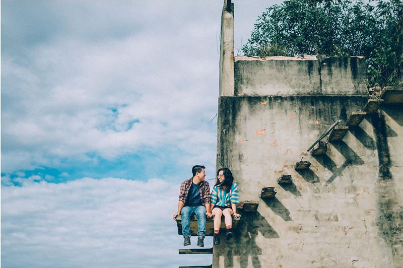 Chụp một mình đẹp, chụp đôi lại càng lãng mạn. (Ảnh: Hoàng Điệp)