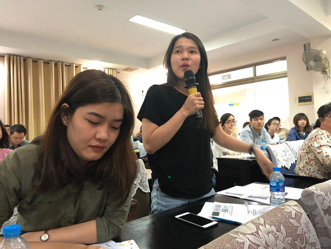 Doanh nghiệp nêu thắc mắc về quy định khuyến mại. Ảnh: M.PHƯƠNG. Doanh nghiệp nêu thắc mắc về quy định khuyến mại. Ảnh: M.PHƯƠNG.