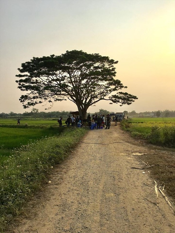 Cảnh quay đầu tiên được thực hiện ở xã Quảng Thành. (Ảnh: Đình Quân)