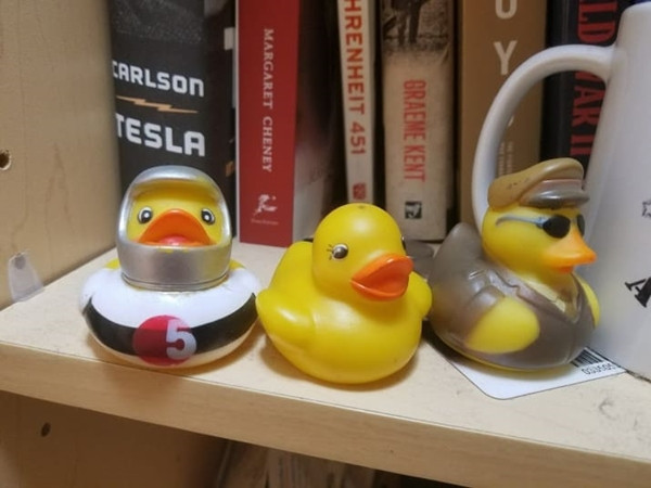 Ba chú vịt cao su mà Connor và mẹ tìm thấy sau khi bố cậu ấy mất.