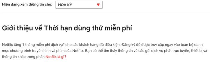 Người dùng Mỹ vẫn được dùng thử dịch vụ miễn phí. (Ảnh chụp màn hình) Người dùng Mỹ vẫn được dùng thử dịch vụ miễn phí. (Ảnh chụp màn hình)