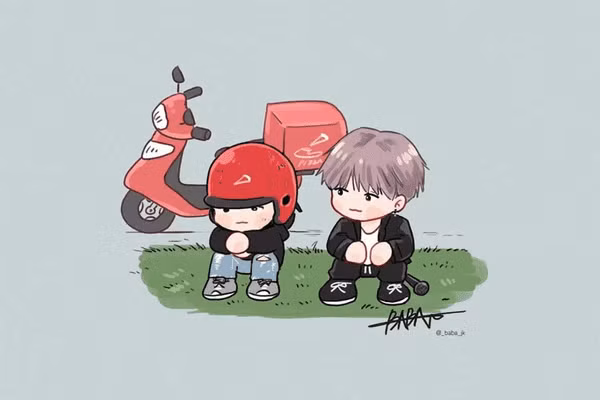Cậu nhân viên giao hàng Min Yoon Gi ngày ấy hẳn không thể hình dung nhiều năm sau sẽ thành idol Suga nổi tiếng.