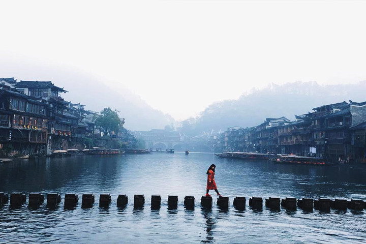 Đây là Phượng Hoàng Cổ Trấn phiên bản Trung Quốc.