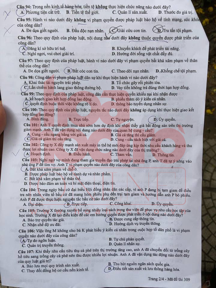 "Thử thách" với trọn bộ đề thi tổ hợp môn KHXH kỳ thi THPT Quốc gia 2018 ảnh 10