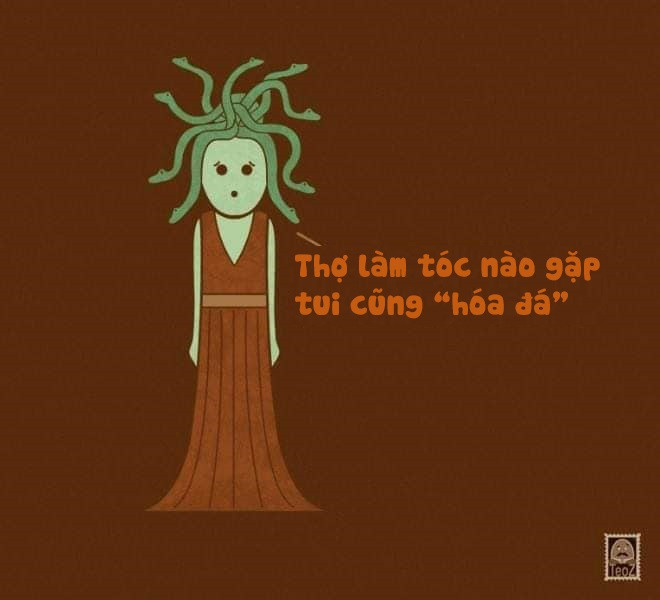 Nữ quỷ Medusa và mái đầu đầy rắn khiến nàng khó có thể tìm cho mình một nhà tạo mẫu tóc!