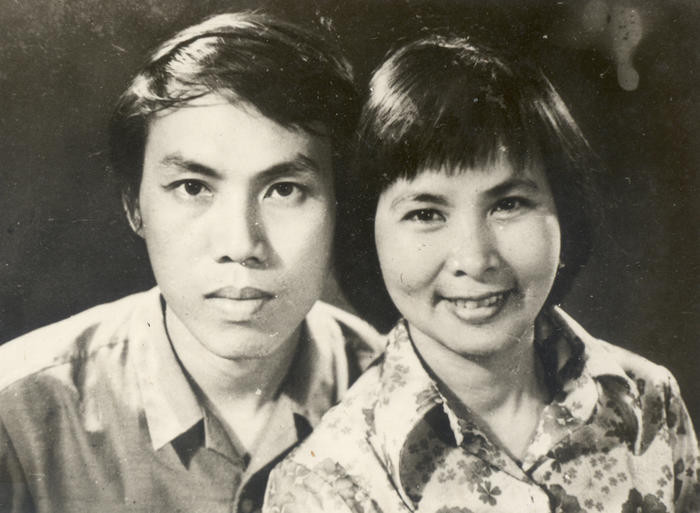 Cố nhà thơ Xuân Quỳnh, cùng chồng, cố nhà thơ/nhà viết kịch Lưu Quang Vũ. (Ảnh: Internet)