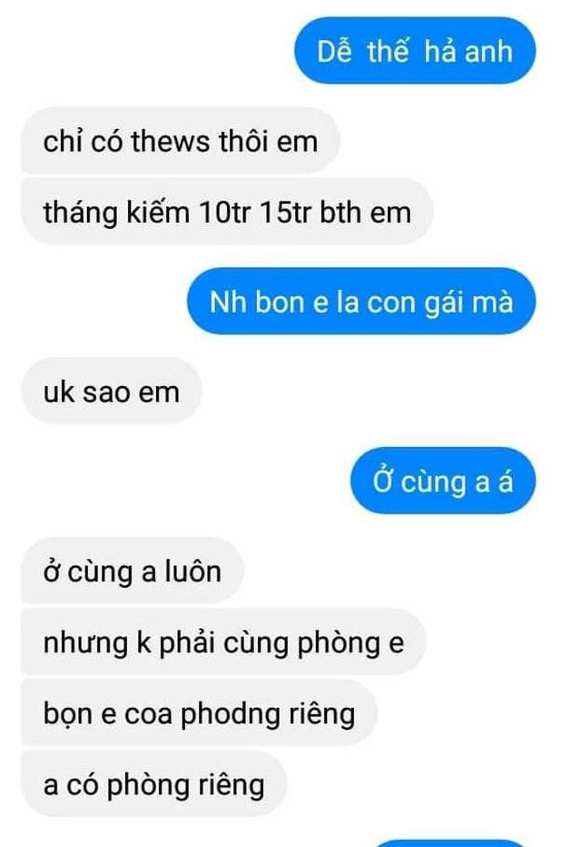Một đoạn chat giữa nữ sinh lớp 7 với một chủ tài khoản dụ dỗ ra Hà Nội làm "việc nhẹ lương cao".