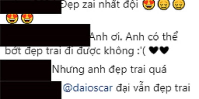 Người hâm mộ luôn ủng hộ Trọng Đại.