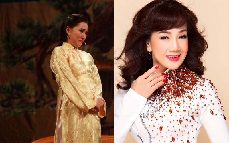 Trong khi đó NSƯT Phương Hồng Thuỷ từ phương trở về 