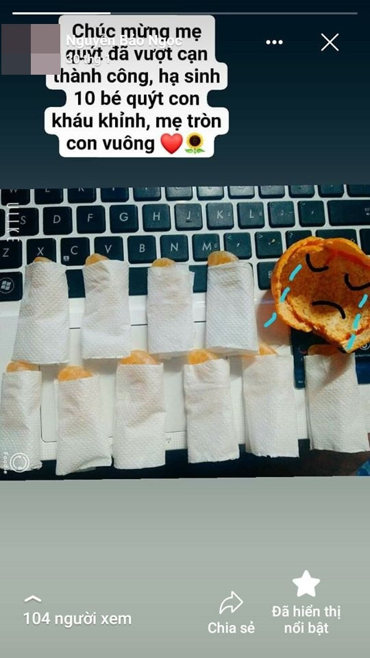 Không ít ca "vượt cạn" thành công được khoe trên mạng xã hội. (Ảnh: FB N.B.N)