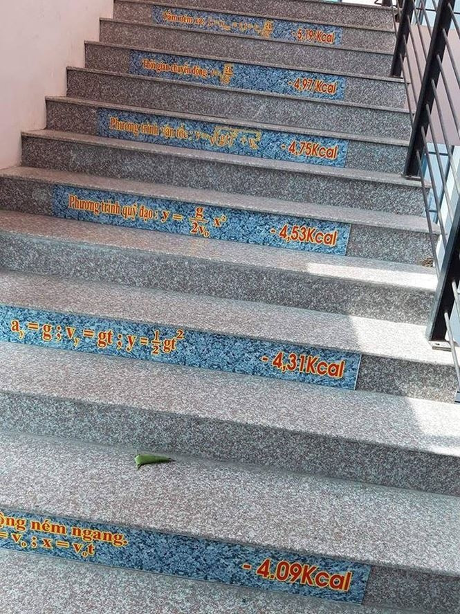 Các bậc cầu thang "công thức" của trường THPT Chuyên Biên Hòa (Hà Nam). Các bậc cầu thang "công thức" của trường THPT Chuyên Biên Hòa (Hà Nam).