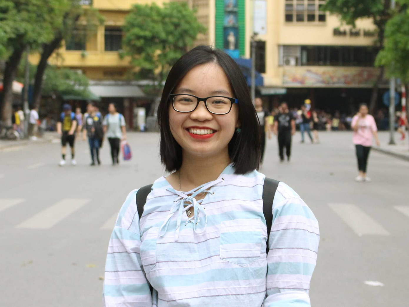 Bạn Vũ Bảo Châu cho rằng năm nay, tình trạng trường top dưới có điểm chuẩn cao rất dễ xảy ra do nhiều bạn đăng ký 