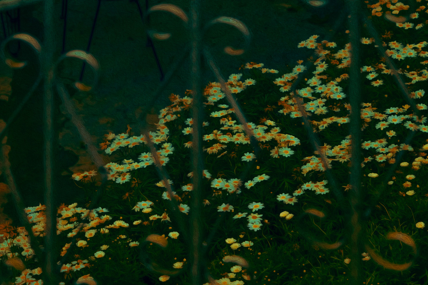 Những dải hoa rực rỡ qua song sắt