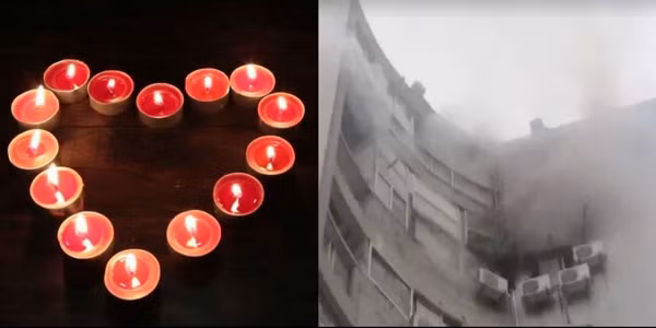 Những ngọn nến được xếp thành hình trái tim để cầu hôn (ảnh minh họa) và khách sạn bị thiêu rụi vì những cây nến này&nbsp;