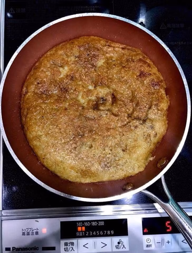 Bánh sẽ thành một khối thế này