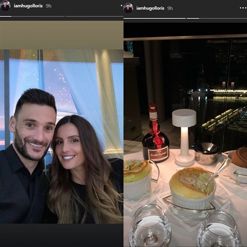 Thủ quân Hugo Lloris dành thời gian bên bà xã xinh đẹp. (Ảnh: Instagram Iamhugolloris).