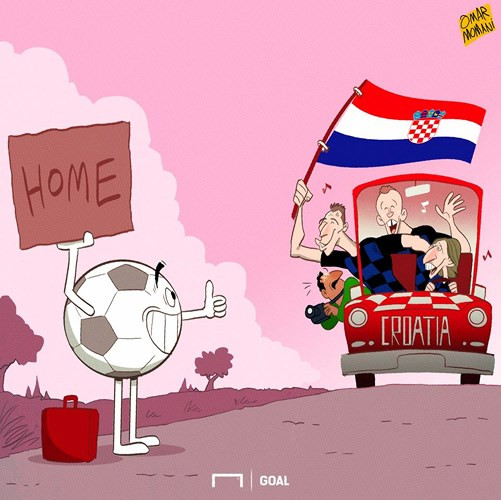 ĐT Croatia lập nên lịch sử tại World Cup 2018, khi lần đầu tiên góp mặt ở trận chung kết của Lễ hội bóng đá lớn nhất hành tinh. (Ảnh: Omar).