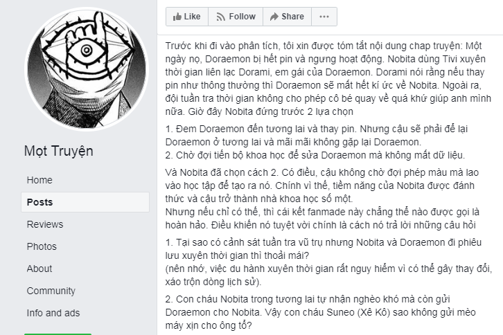 Ảnh: Fanpage Mọt Truyện