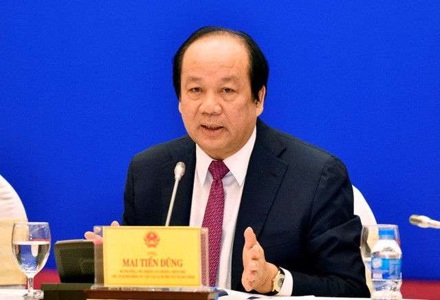 Bộ trưởng - Chủ nhiệm Văn phòng Chính phủ Mai Tiến Dũng chủ trì cuộc họp báo.