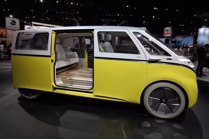 Xe tự hành Volkswagen I.D. Buzz, trưng bày vào tháng 11/2017.