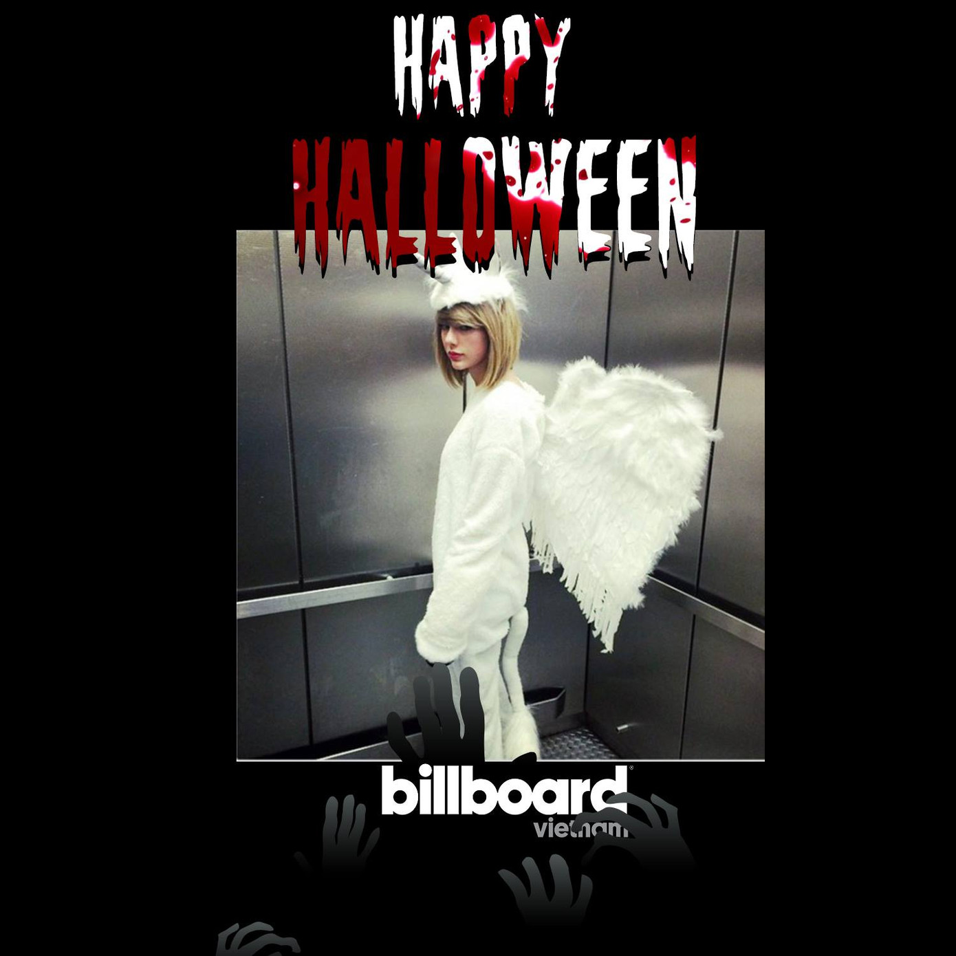 Taylor đã chọn hoà nhập không khí Halloween theo cách rất đáng yêu.