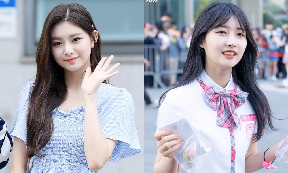 Wang Yi Ren (bên trái) và Kim Si Hyun (bên phải).