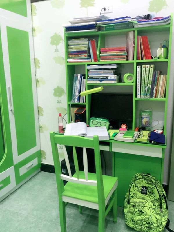 Góc học tập “ngập xanh” của 9X.