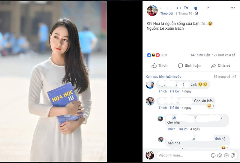 Hình ảnh của Minh Châu bất ngờ xuất hiện trên một group có tiếng.