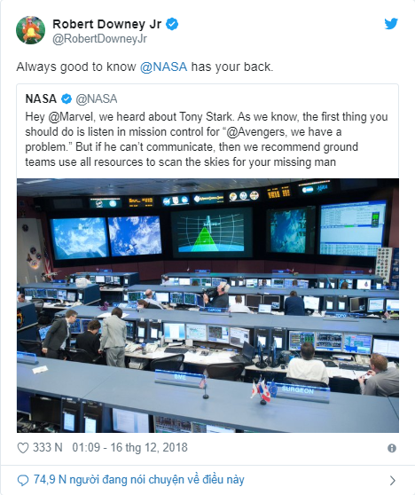 NASA đã đổi ý, xóa dòng trạng thái cũ kia và thay vào đó đăng một bức ảnh kèm một trạng thái khác đầy thú vị khác. NASA đã đổi ý, xóa dòng trạng thái cũ kia và thay vào đó đăng một bức ảnh kèm một trạng thái khác đầy thú vị khác.