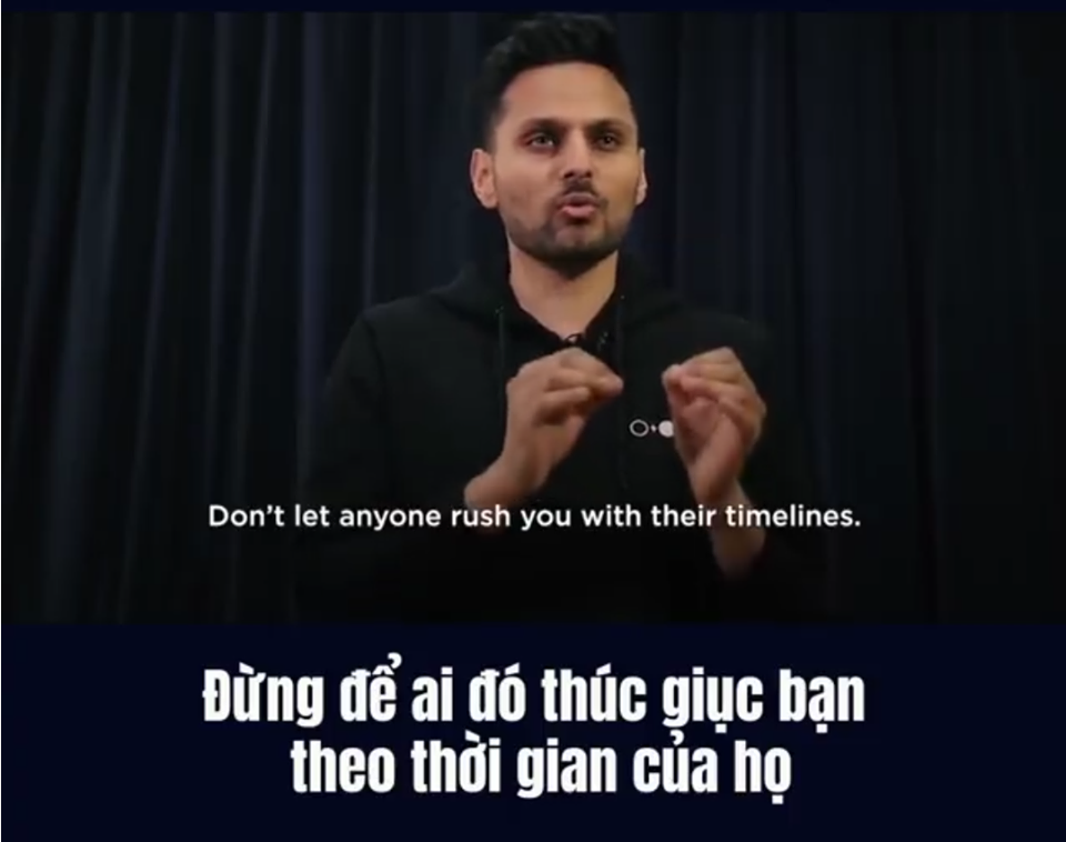 Bài diễn thuyết tuy ngắn gọn nhưng gửi gắm rất nhiều thông điệp tích cực và ý nghĩa (Ảnh cắt từ clip).