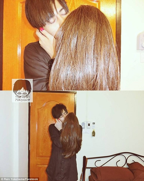 Cần gì có gấu mới chụp được ảnh ôm ấp thắm thiết nhỉ? Ảnh: Rain Yokohama