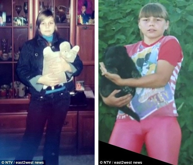 Svetlana Gachegova (trái) và Ekaterina Naidenko (phải) khi còn nhỏ Svetlana Gachegova (trái) và Ekaterina Naidenko (phải) khi còn nhỏ