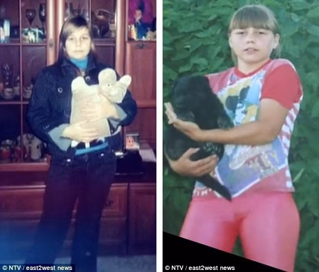 Svetlana Gachegova (trái) và Ekaterina Naidenko (phải) khi còn nhỏ