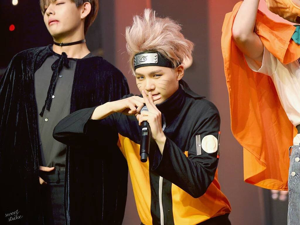 Bạn thấy Suga (BTS) hóa thành Naruto có giống không?