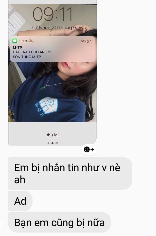 Không ít Sky hoang mang khi nhận được tin nhắn của &quot;Sơn Tùng&quot;.