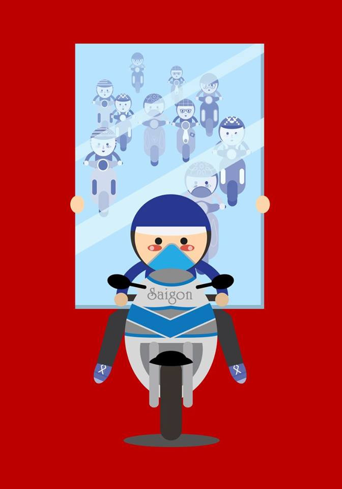 Hình ảnh những chiếc "xe máy bán rong" chở các mặt hàng thân quen mà ta dễ dàng bắt gặp trên đường phố Việt.