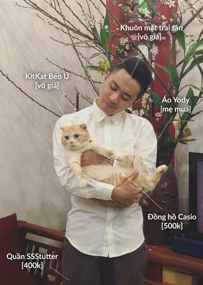 Quần áo đắt hay rẻ không quan trọng, quan trọng là phải có một chú mèo béo ú cùng trò chuyện suốt đêm.