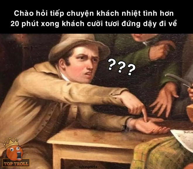 Không ít người kể lại hoàn cảnh đáng tủi thân khi khách đến nhà ngồi chơi lâu nhưng mãi không thấy mừng tuổi, khách phát lì xì mọi người nhưng bỏ sót mình. Ảnh: Top troll.