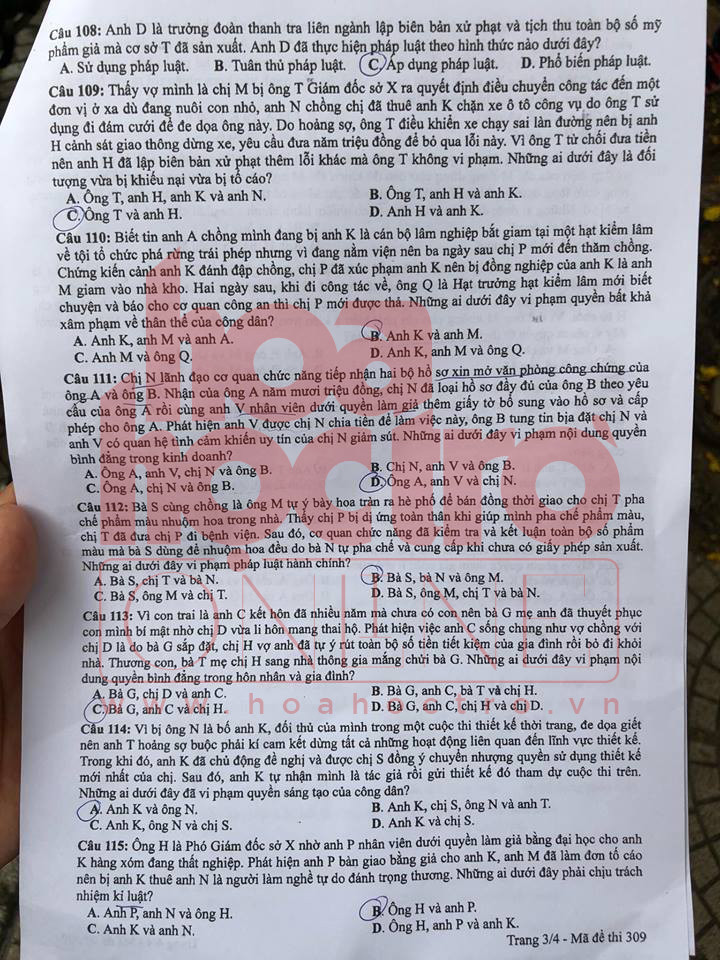 "Thử thách" với trọn bộ đề thi tổ hợp môn KHXH kỳ thi THPT Quốc gia 2018 ảnh 11